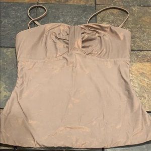 Metallic bronze spaghetti strap shirt